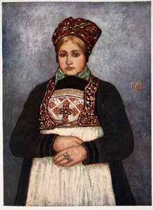 Ragazza di campagna, distretto di Bergen, 1905